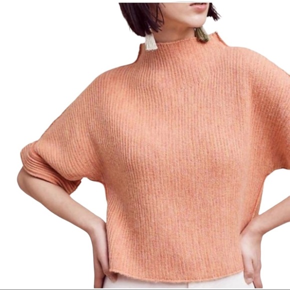 Moth Peach Cuffed Kimono Pullover Sweater - Picture 1 of 12
